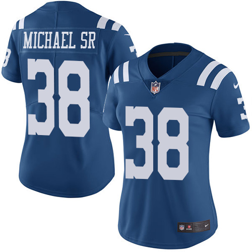 Indianapolis Colts 38 Limited Christine Michael Sr Royal Blue Nike NFL Women Rush Vapor Untouchable Jersey